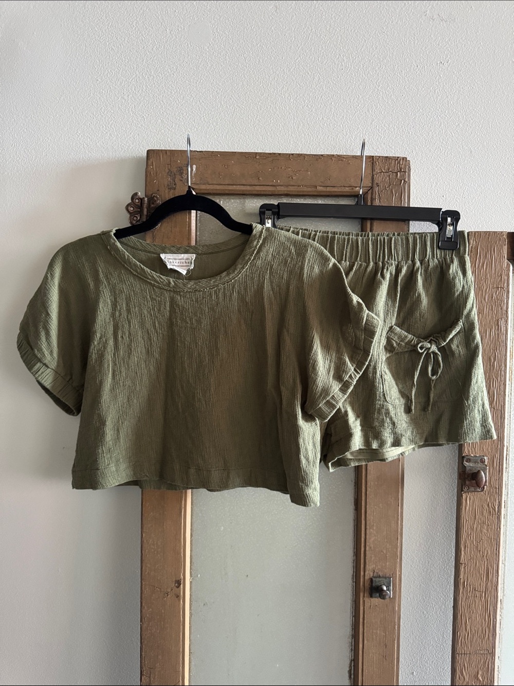 Love Riche Olive Washed Cropped Tee - Picture 5 of 6